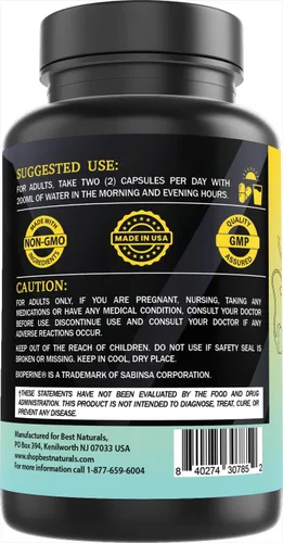 Vista 6 de Best Naturals Suplementos diarios de apoyo para la próstata 90 cápsulas vegetales, hechas con palma enana, té verde, calabaza, ortiga, pigeo