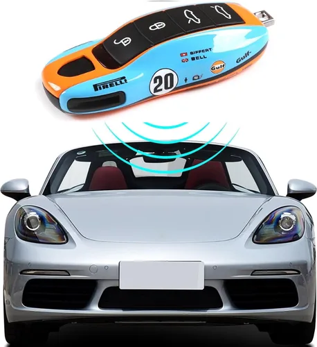 Vista 3 de Funda para llave de automóvil para Porsche Panamera 2010-2019, Cayenne 2011-2020, 911 2013-2020, Macan 2014-2019, Boxster 2013-2016, Cayman