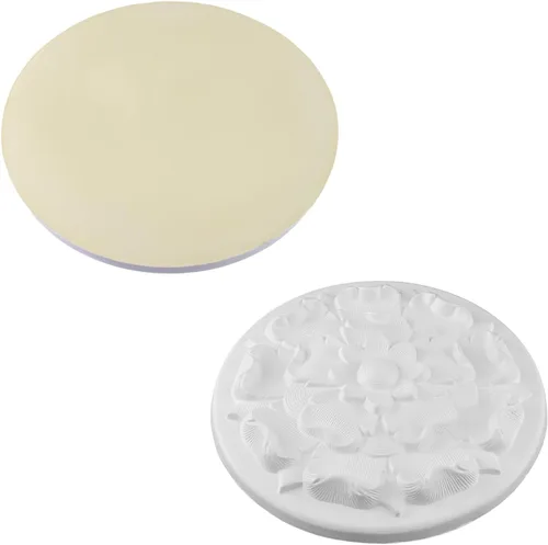 Vista 3 de Ceiling Medallion 9-3/4"OD Decorative PU Cover for Chandelier Fans,White white-9.65"OD