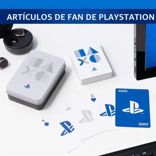 Vista 7 de PlayStation - Juego de cartas estándar con lata de almacenamiento