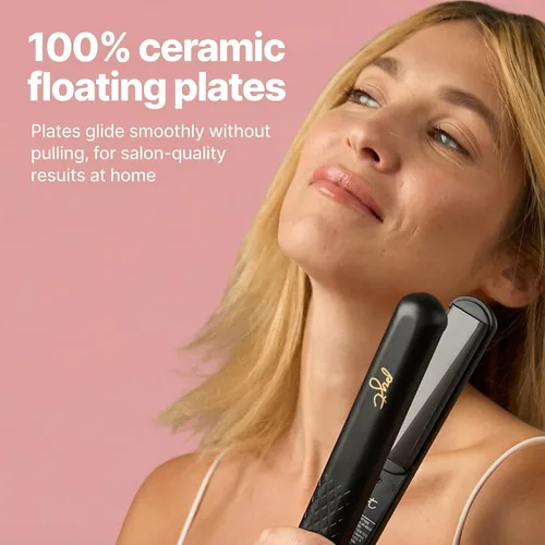Vista 5 de Herramienta pro estilo PYT cerámica 1.25., Negro Estilizador profesional de iones negativos con calor ajustable para cabello fino a grueso.