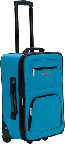 Vista 9 de Rockland juego de 4 piezas de valijas con ruedas y bolsas para viaje, Turquoise), F32