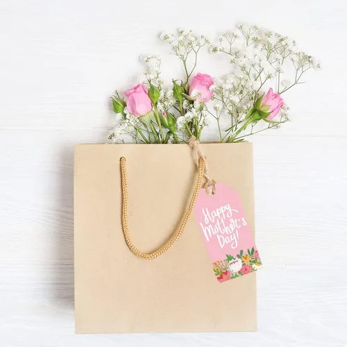 Vista 7 de Doumeny Etiquetas de regalo de papel para el Día de la Madre, 120 etiquetas colgantes para el día de la madre, etiquetas colgantes con texto