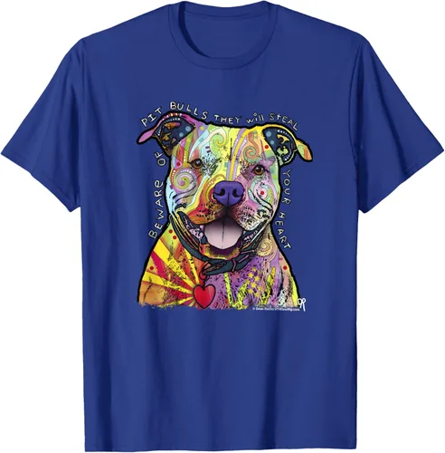 Vista 21 de Beware Of Pit Bulls, Dean Russo Pitbull Original - Camiseta para amantes de los perros, Negro