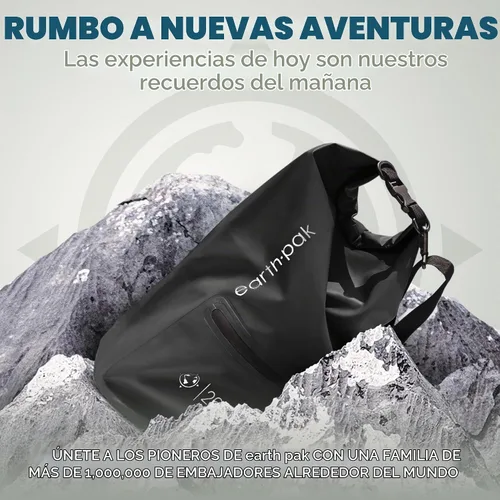 Vista 5 de Earth Pak Bolsa seca impermeable con bolsillo con cremallera, mochila impermeable para mantener el equipo seco