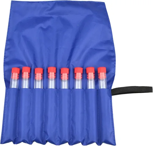 Vista 5 de Kit de especias de viaje con estuche, 8 tubos vacíos para exteriores, camping, senderismo, viajes, rollo ultraligero organizador de especias
