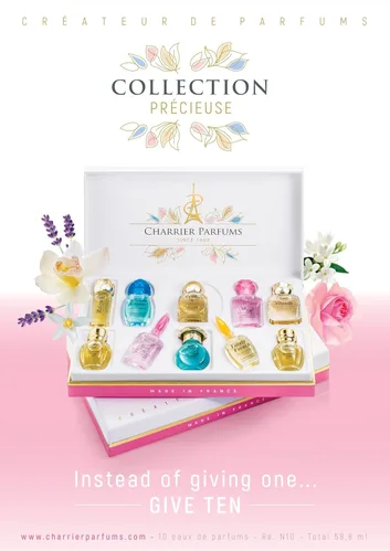 Vista 10 de Charrier Parfums - Caja de regalo de 10 Eaux de Parfum - Colección Précieuse - 2.0 fl oz - Fabricado en Provenza, Francia