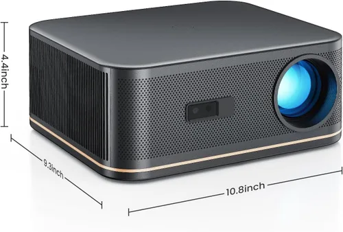 Vista 16 de Proyector de decodificación ANSI 4K 2000 con WiFi y Bluetooth, cine en casa de película HAPPRUN con enfoque automático, pantalla de 300 pulgadas