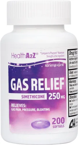 Vista 6 de HealthA2Z® Alivio de gases Simeticona 250mg Alivio rápido de gases Alivia los síntomas naturalmente (50 cápsulas blandas (paquete de 1))