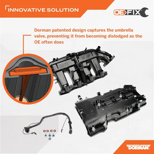 Vista 2 de Dorman 615-380KIT Kit de colector de admisión y tapa de válvula compatible con modelos seleccionados de Buick/Chevrolet (OE FIX)