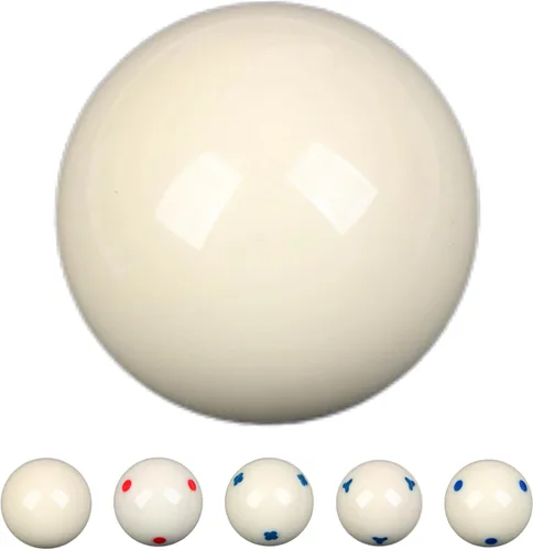 Vista 6 de Bola de billar blanca de repuesto de 2-1/4", bola blanca de taco, bola azul de 6 puntos AAA, 6 onzas, 6.00 oz, accesorios para mesa de billar