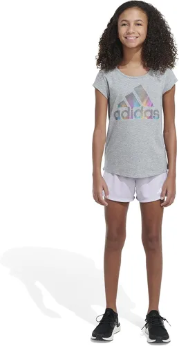 Vista 3 de adidas Pantalón corto de malla para niña de 3 rayas Aeroready Pacer