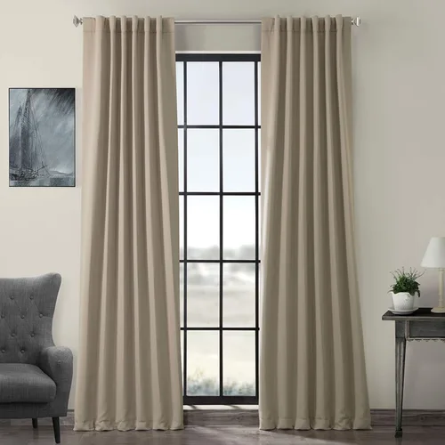 Vista 25 de HPD Half Price Drapes BOCH-171113-84, cortinas sólidas para oscurecer habitación (1 panel), 50 x 84 pulgadas, color beige alabastro