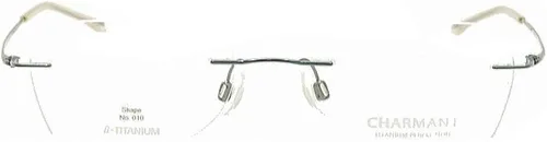 Vista 10 de Charmant Eyeglasses TI8600 TI/8600 SI - Marco óptico sin montura plateada de 0.748 x 5.512 in