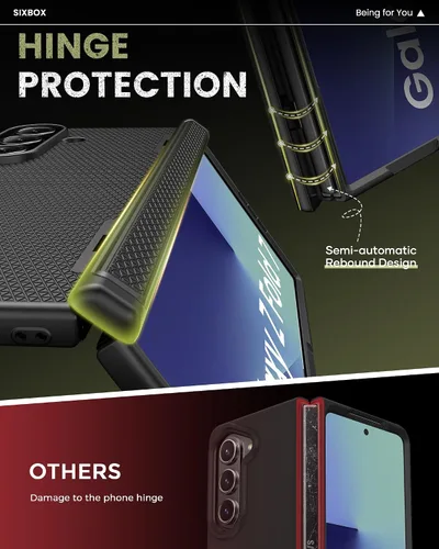 Vista 3 de Funda para Samsung Galaxy Z Fold 7 con Protección de Bisagra y Protector de Pantalla, Diseño Delgado de PC Duro Resistente a Golpes 360° Funda