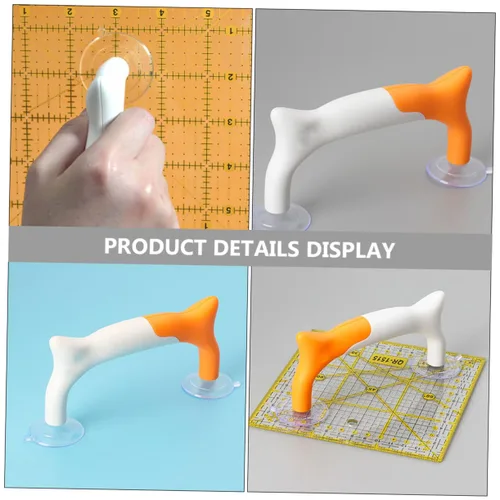 Vista 6 de EXCEART Mango de regla de costura con doble agarre de ventosa para acolchar y retazos, herramientas de costura DIY