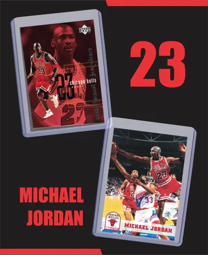 Vista 2 de Michael Jordan MJ (5) tarjetas de baloncesto surtidas – Chicago Bulls Trading Cards – MVP # 23