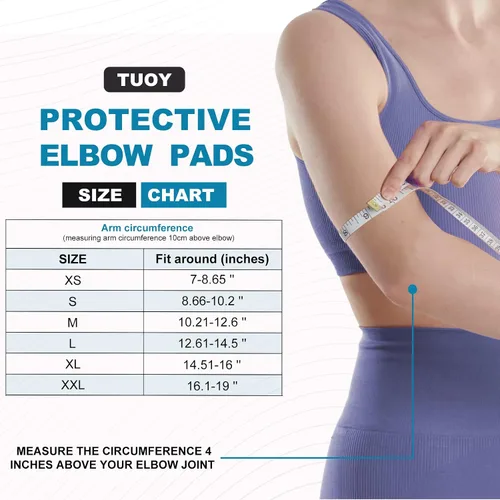 Vista 6 de Mangas acolchadas para brazos, codo, antebrazo, almohadillas a prueba de golpes, protección de compresión para fútbol, voleibol, baloncesto, paquete