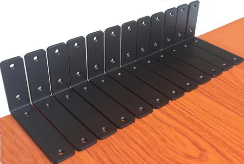 Vista 47 de Paquete de 2 soportes de estante en L de 6 pulgadas de largo x 4 pulgadas de alto x 1.5 pulgadas de ancho, 5 mm de grosor, soportes de estante