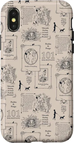 Vista 5 de Funda con estampado de libro vintage para iPhone 16 Disney 101 Dálmatas