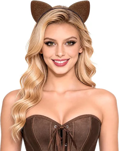 Vista 11 de Bonnie Z. Leonardo Diadema acolchada con orejas de gato A-Negro