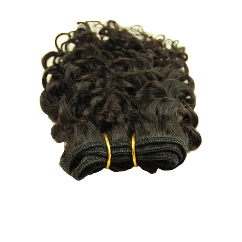 Vista 5 de VIOLET Cabello 8 Pulgadas Brasileño Rizado Profundo Tejido Cabello Corto Humano 6 Paquetes Con Cierre 100% Extensiones de Cabello Humano Sin