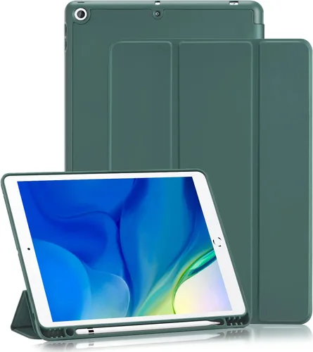 Vista 11 de Funda para iPad 8ª/7ª generación (2020/2019) iPad 10.2 pulgadas con soporte para lápices [encendido/apagado] funda protectora con soporte magnetico
