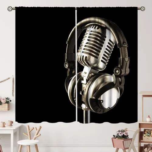Vista 25 de Cortinas de jazz para mujer americana, estilo grunge, estilo grunge, con bolsillo para barra, para dormitorio, sala de estar, decoración