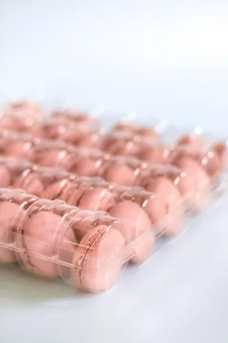 Vista 11 de Vend Exchange - Recipientes de plástico transparente para macarrones, se adapta a 6 macarons (paquete de 15)