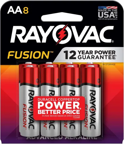 Vista 2 de Rayovac Fusión pilas AA y pilas AAA, paquete combinado de baterías premium doble A y triple A premium, 16