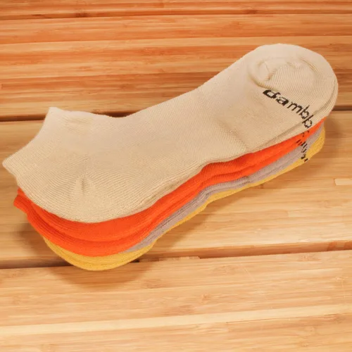 Vista 3 de Calcetines deportivos de rayón de fibra de bambú para hombre con absorción superior
