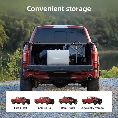 Vista 7 de Havnby SnugNest - Colchón inflable para camioneta para cabina trasera Ford