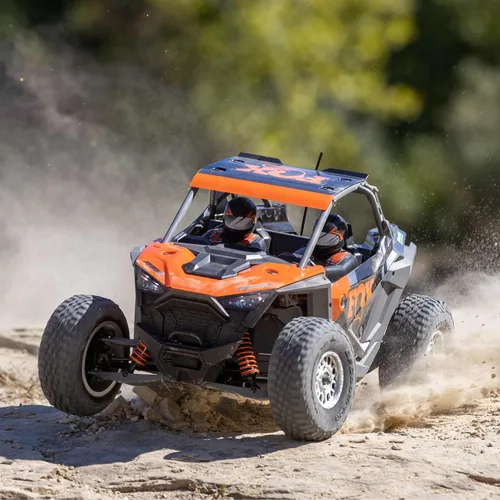 Vista 4 de Losi Camión RC 1/10 RZR Rey 4 ruedas de tracción sin escobillas Listo para funcionar Batería y cargador no incluidos Fox LOS03029T2 Camiones