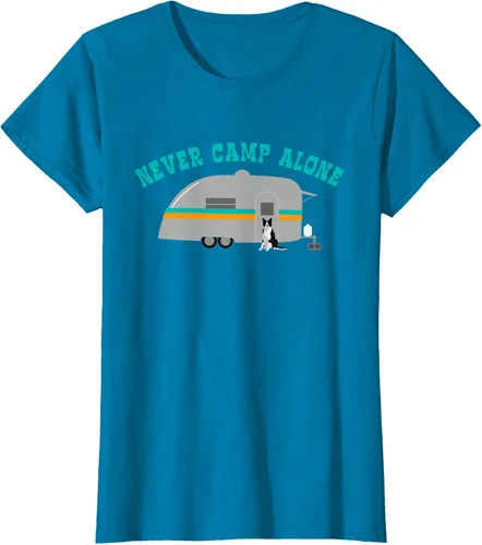 Vista 35 de Border Collie Gifts - Camiseta divertida de viaje para caravana, Azul / Patchwork, S