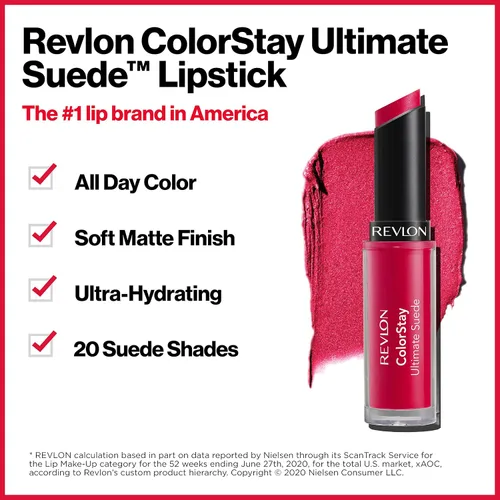 Vista 4 de Revlon ColorStay Mejor Gamuza Lápiz Labial, onza