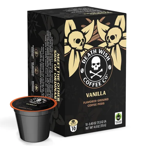 Vista 19 de Death Wish Coffee Cápsulas de tostado medio de una sola porción – El café más fuerte del mundo – Mezcla más ligera de granos arábica audaz y Robusta