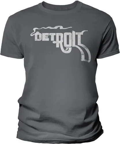 Vista 7 de Detroit Smoking Gun - Camisa para hombre y mujer, estilo vintage, suave Negro