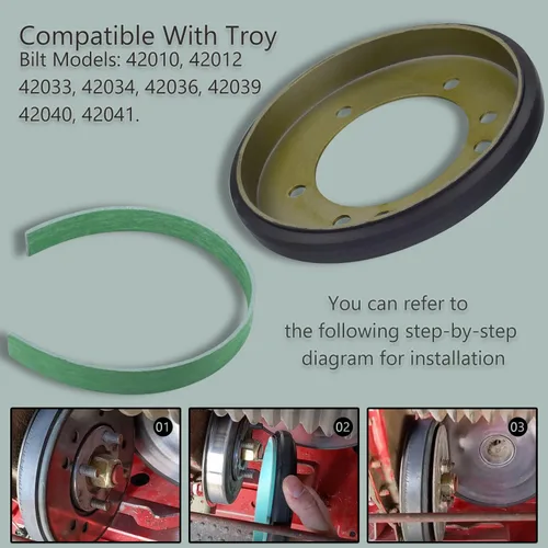 Vista 5 de 04743700 Kit de disco de accionamiento de tractor de césped con forro/rueda de fricción, compatible con disco de embrague de conducción Sn-apper