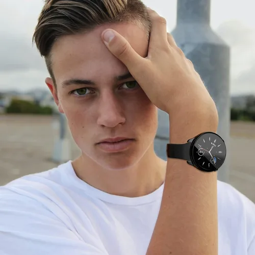 Vista 7 de Protector de pantalla para Amazfit GTR Mini Smartwatch, paquete de 2 protectores de policarbonato duro, carcasa completa, accesorios para GTR Mini