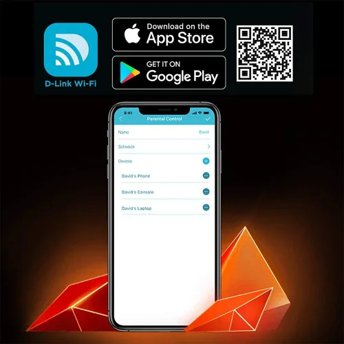 Vista 8 de D-Link Router WiFi 6 AX5400 MU-MIMO Control de voz compatible con Alexa y Google Assistant, red de Internet Gigabit Gaming de doble banda