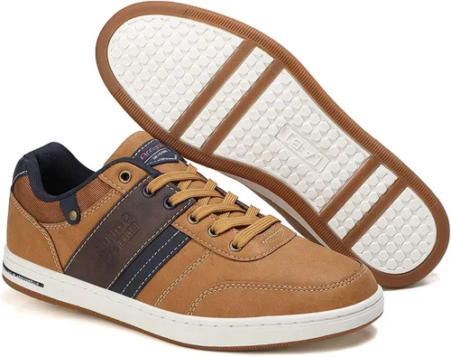 Vista 2 de ASTERO - Zapatos casuales para hombre vestido de moda antideslizante y bajo de piel sintética zapatos para caminar M
