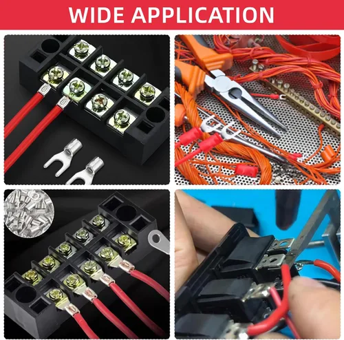 Vista 15 de Juego de herramientas para pelacables de 201 piezas, herramienta automática autoajustable de 8 pulgadas para AWG 10-24, pelacables automático 3