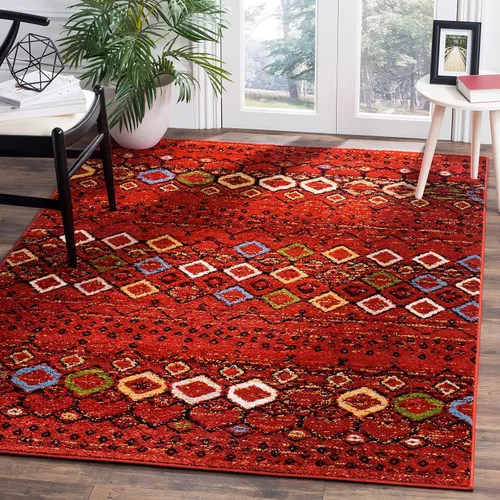 Vista 61 de SAFAVIEH Amsterdam Collection Alfombra Decorativa - 2.3 pies x 4 pies, Negro & Multi, Diseño Marroquí Bohemio, Sin Desprendimiento y Fácil Cuidado