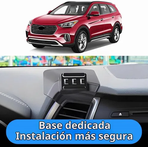 Vista 4 de Soporte para teléfono de coche para Hyundai Santa Fe 2018 2017 2016 2015 2014 2013 Auto Interior Accesorios Mejor Teléfonos Celulares Montaje