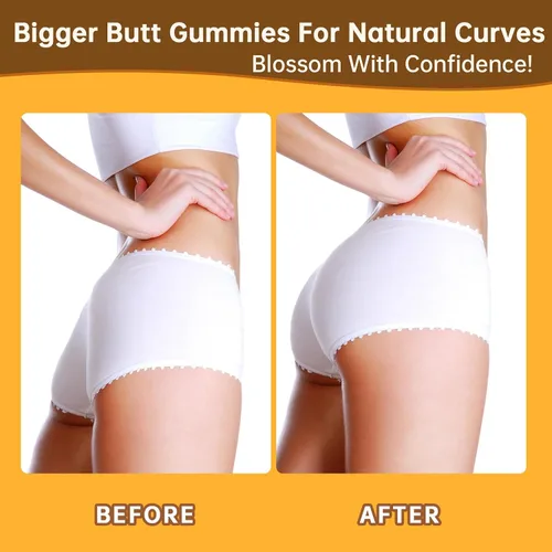Vista 6 de Gomitas para glúteos grandes y caderas, gomitas de glúteos más grandes para curvas naturales, 1 gomitas de apoyo para el trasero, suplemento