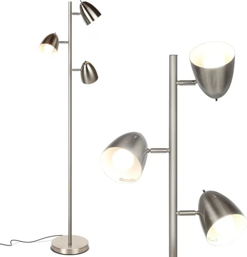 Vista 11 de Brightech Jacob - Lámpara de pie LED moderna, lámparas de pie brillantes para salas de estar y dormitorios, lámpara de iluminación LED alta