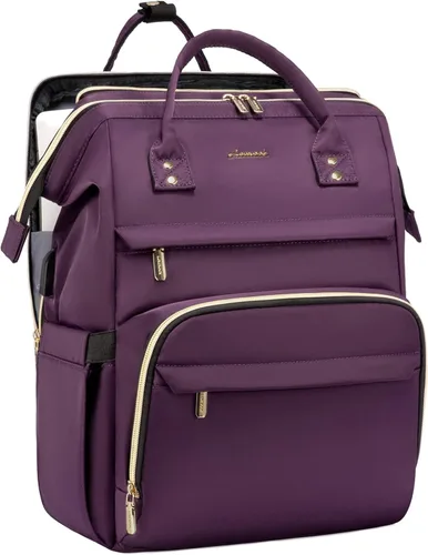 Vista 22 de Mochila para laptop LOVEVOOK para mujer, Negro, Mochilas Daypack