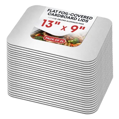 Vista 9 de IDL Packaging Sartenes de papel de aluminio oblongos de 4 libras – 13 x 9 x 1.5 pulgadas (paquete de 5) – Platos desechables de aluminio