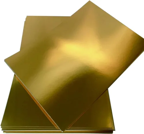 Vista 4 de Papel metálico dorado y plateado de alta calidad, cartulina multiusos perfecta para manualidades de festivales, embalaje de regalo (25 hojas)