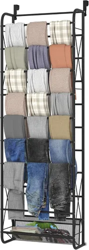 Vista 4 de Zapatero colgante de 10 niveles para almacenamiento de zapatos de puerta, zapatero para armario, despensa, sobre la puerta, organizador de zapatos
